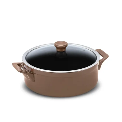 Caçarola Baixa Ceraflame Clear 28cm 4500ML Cobre (Indução)