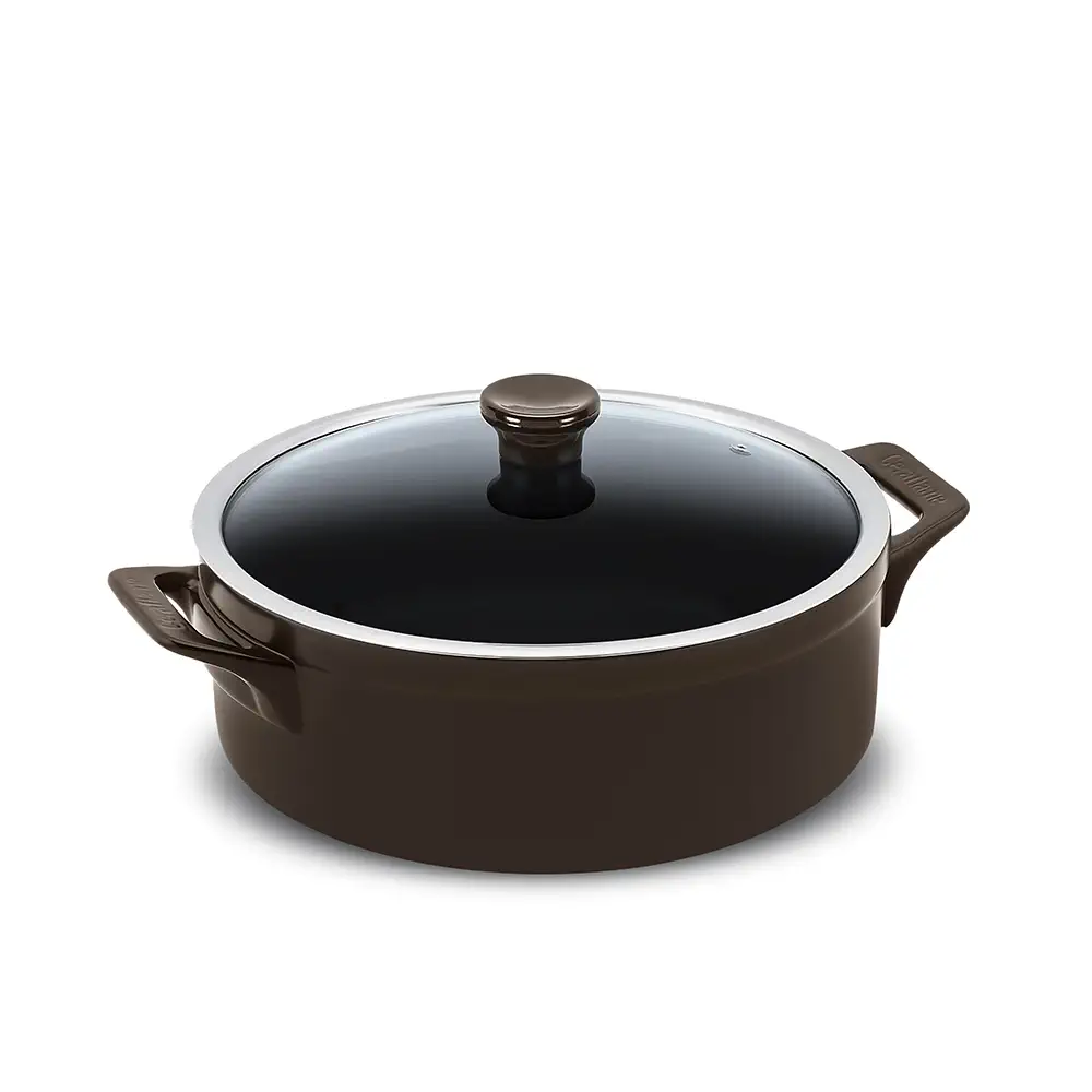6fdac9fab5bf6dcd706d7ef7907856b8.webp Risoteira Ceraflame Clear 28cm 4500ML Chocolate (Indução) - Imagem 1