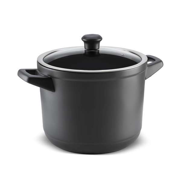 Caçarola Alta Duo 24cm 7 Litros - Grafite Com Paredes Altas E Abertura Grande