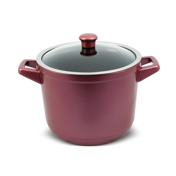 Caçarola Alta Duo 24cm 7 Litros - Rose Gold Com Paredes Altas E Abertura Grande