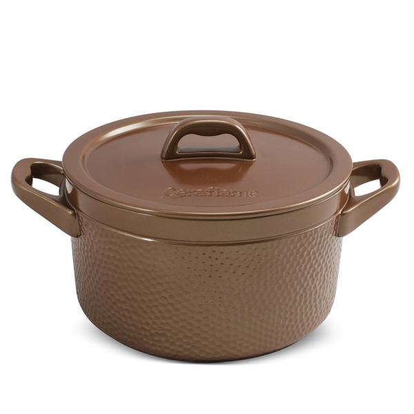 Caçarola Ceraflame Martelada 22cm 4 Com Paredes Altas E Abertura Grande