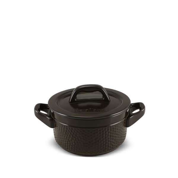 Caçarola Martelada 14cm 900ml - Chocolate Elas São Ideais Para O Preparo Individual De Refeições. Evita Desperdícios E Garante À Refeição Um Visual Único E Moderno. Além disso as panelas
