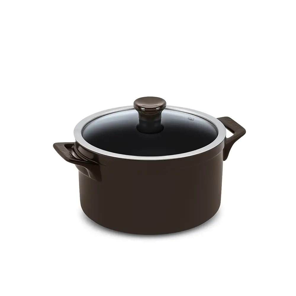 C18537545-CACAROLA-CLEAR-22CM-4000ML-CHOCOLATE Caçarola Ceraflame Clear 22cm 4000ML Chocolate (Indução) - Imagem 1