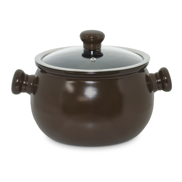 Caçarola Premiere 24cm 7 Litros - Chocolate Contam Com Paredes Altas E Abertura Grande