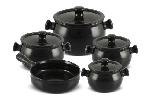 Jogo De Panelas De Cerâmica Ceraflame Premiere+ 5 Pcs - Preto Com Os conjuntos de Panelas Ceraflame Premiere+ Ceraflame