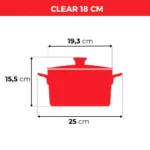 Jogo De Panelas De Cerâmica Ceraflame Clear 5 Pcs - Cobre - Imagem 5