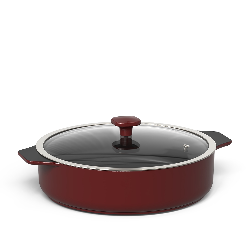 16dc8d335d466808cd3a4409ab41aa13.jpg Frigideira Ceraflame com Alças Slim 28cm 3200ml - Marsala - Imagem 1