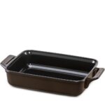 Assadeira Ceraflame Clear Retangular 34x25cm com Alça 3500ml - Chocolate