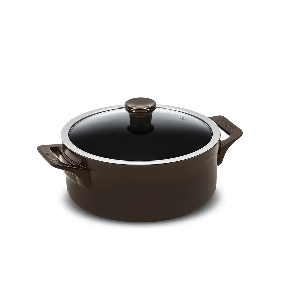 29c35ecc50e982803692dd4370500686.webp Risoteira Ceraflame Clear 24cm 3500ML Chocolate (Indução) - Imagem 1