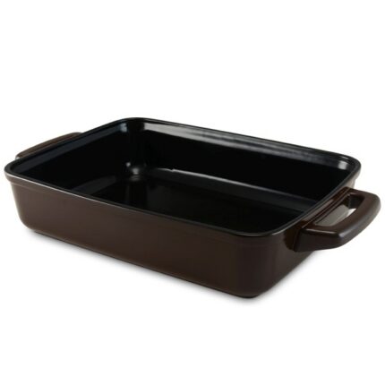 Assadeira Ceraflame Retangular Duo 34,0 x 25,0cm x 7,0cm 3,5,0 Litros - Chocolate