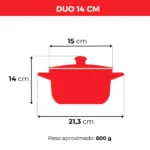 Jogo De Panelas De Cerâmica Ceraflame Duo (Smart) 5 peças - Baunilha - Imagem 4