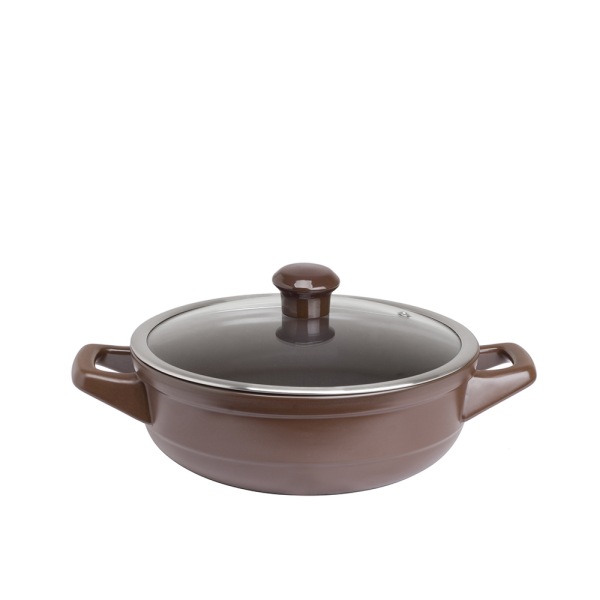 C1083545-1.jpg Caçarola Ceraflame Buffet Duo 24cm 1,9 Litros - Chocolate - Imagem 1