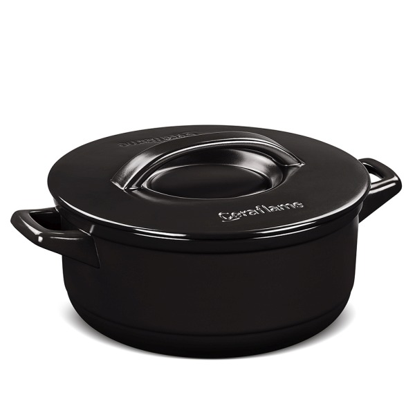 C1453181-1.jpg Caçarola Ceraflame Duo+ 28cm 6,0 Litros - Preto - Imagem 1