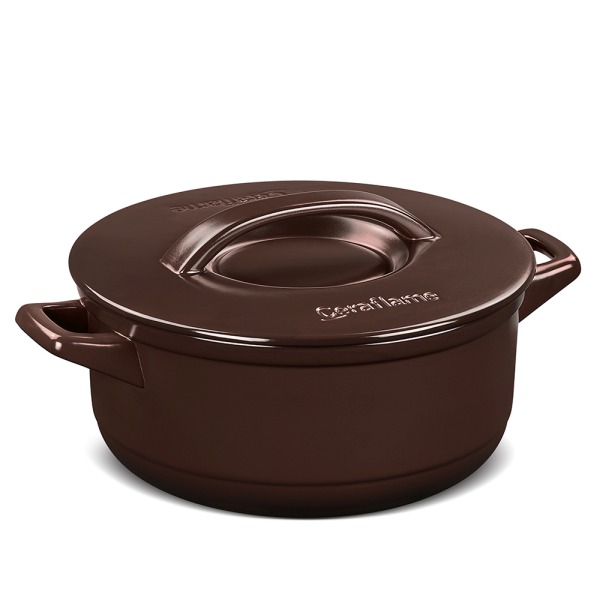 C1453585-1.jpg Caçarola Ceraflame Duo+ 28cm 6,0 Litros - Chocolate - Imagem 1