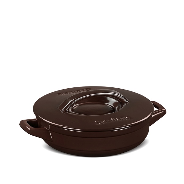 C1473585.jpg Caçarola Ceraflame Buffet Duo+ 24cm 1,9 Litros - Chocolate - Imagem 1