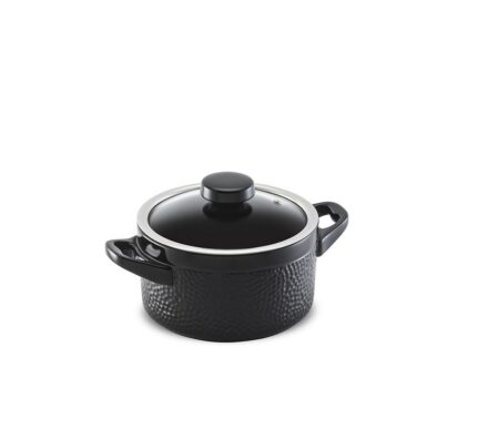 Caçarola Ceraflame Martelada 18cm 2,0 Litros  - Preto (Glass)