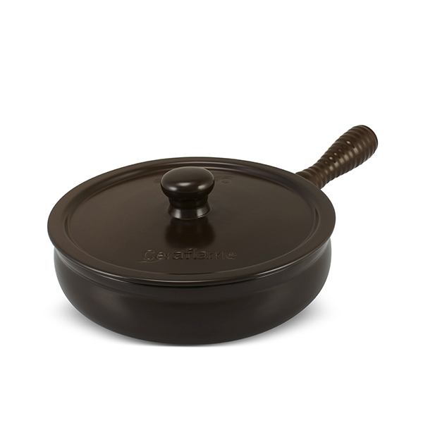 F2217585-1.jpg Frigideira Premiere+ 24cm 2,0 Litros - Chocolate - Imagem 1