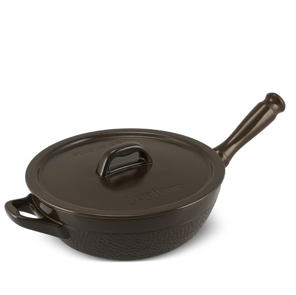 F4057585-1.jpg Frigideira Martelada 24cm 2,0 Litro - Chocolate - Imagem 1