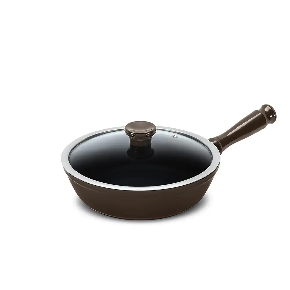 F4717545-FRIGIDEIRA-CLEAR-24CM-1800ML-CHOCOLATE.webp Frigideira Ceraflame Clear 24cm 1800ML - Chocolate (Indução) - Imagem 1