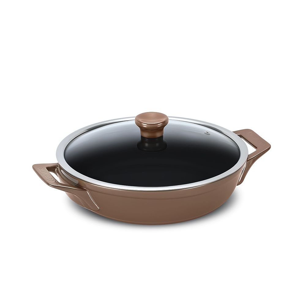 F48379423-FRIGIDEIRA-CLEAR-28CM-COM-ALCA-2500ML-COBRE.jpg Frigideira Ceraflame Clear 28cm com alça 2500ml - Cobre (Indução) - Imagem 1