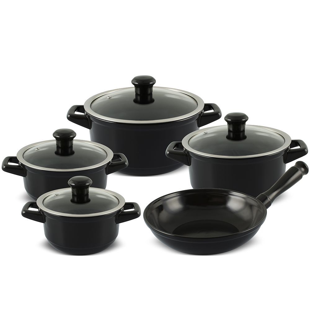 J575141-Conjunto-DUO-5-pecas-preto-1.jpg Jogo De Panelas De Cerâmica Ceraflame Duo 5 Peças - Preto - Imagem 1