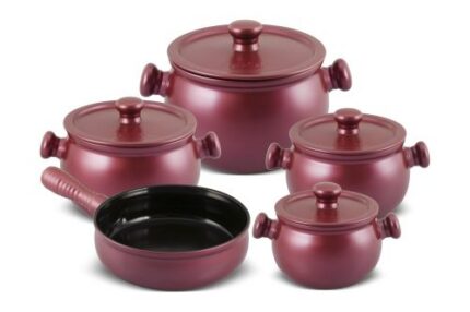 Jogo De Panelas De Cerâmica Ceraflame Premiere+ 5 Pcs - Rose Gold