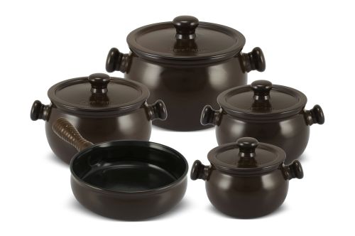 J601585-1.jpg Jogo De Panelas De Cerâmica Ceraflame Premiere+ 5 Pcs - Chocolate - Imagem 1