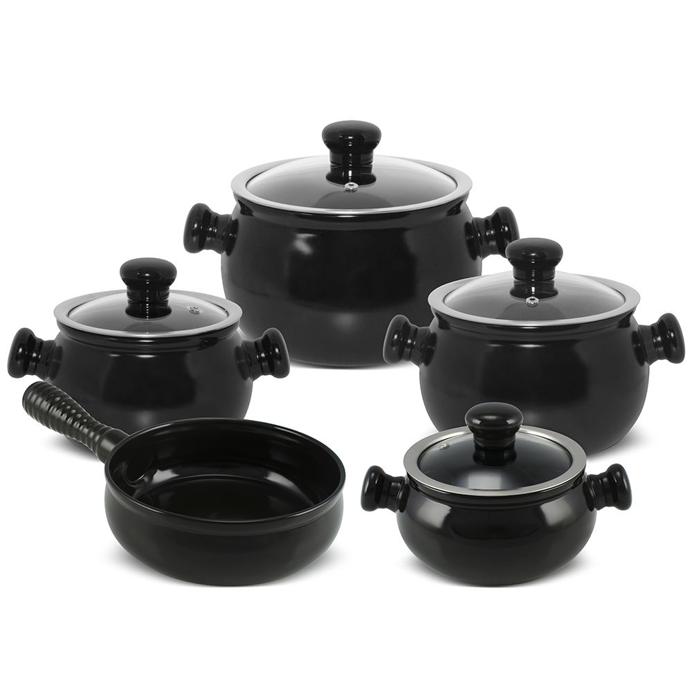 J603141-CONJUNTO-PREMIERE-JOY-5-PCS-PRETO.jpg Jogo De Panelas De Cerâmica Ceraflame Premiere (Joy) 5 peças - Preto - Imagem 1