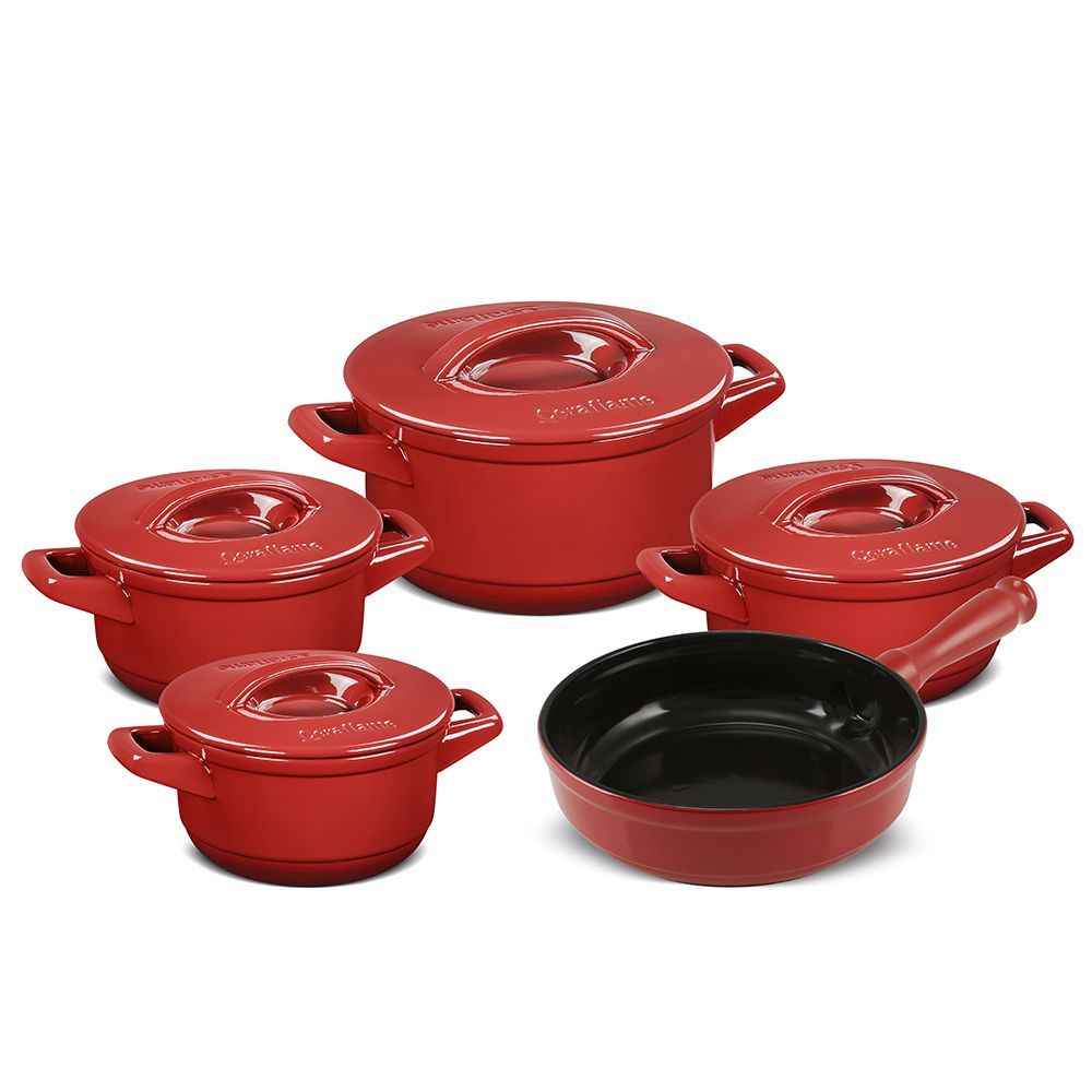 J606686-CONJUNTO-DUO-SMART-5-PCS-POMODORO.jpg Jogo De Panelas De Cerâmica Ceraflame Duo+ (Smart) 5 peças - Pomodoro - Imagem 1