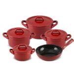 Jogo De Panelas De Cerâmica Ceraflame Martelado+ 5 Pcs Pomodoro