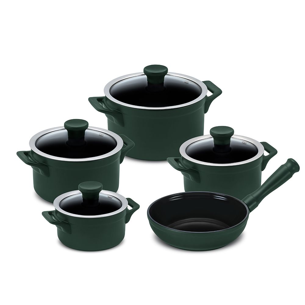 J623343.jpg Jogo De Panelas De Cerâmica Ceraflame Clear 5 Pcs Matte - Imagem 1