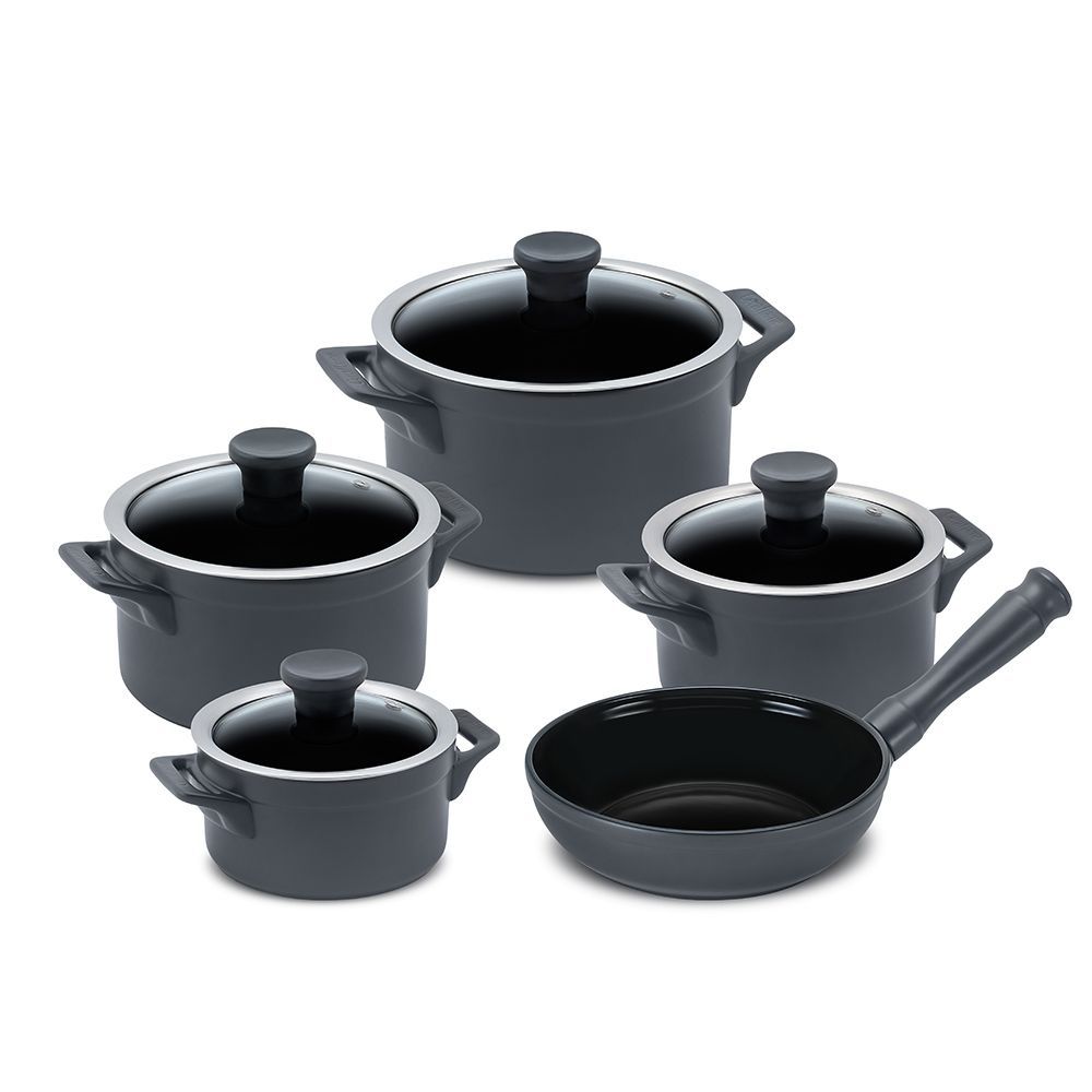J623444-CONJUNTO-CLEAR-5-PCS-GRAFITE.jpg Jogo De Panelas De Cerâmica Ceraflame Clear 5 Pcs - Grafite - Imagem 1