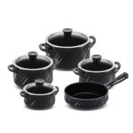 Jogo De Panelas De Cerâmica Ceraflame Twist 5 Pcs (indução) - Preto