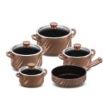 Jogo De Panelas De Cerâmica Ceraflame Twist 5 Pcs (indução) - Cobre