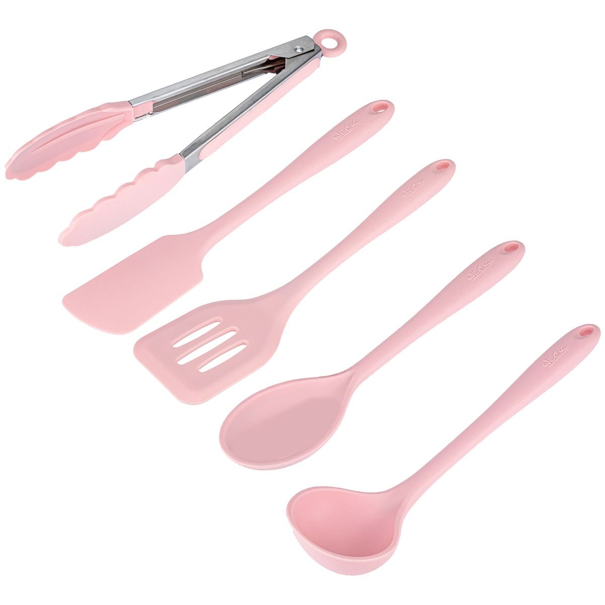 WhatsApp-Image-2023-06-26-at-18.04.05-1.jpeg Kit de Utensílios de Silicone Weck 05 Peças – Rosa - Imagem 1