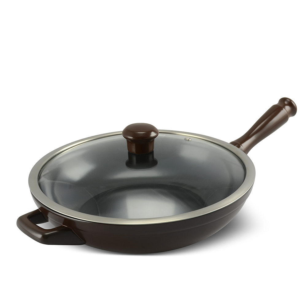 e9f4f0f0aad5641c31e368ab0f7f1cc8-1.jpg Frigideira Ceraflame Duo 28cm 2,0 Litros - Chocolate - Imagem 1