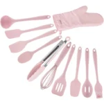 Kit de Utensílios de Silicone Weck 11 Peças – Rosa